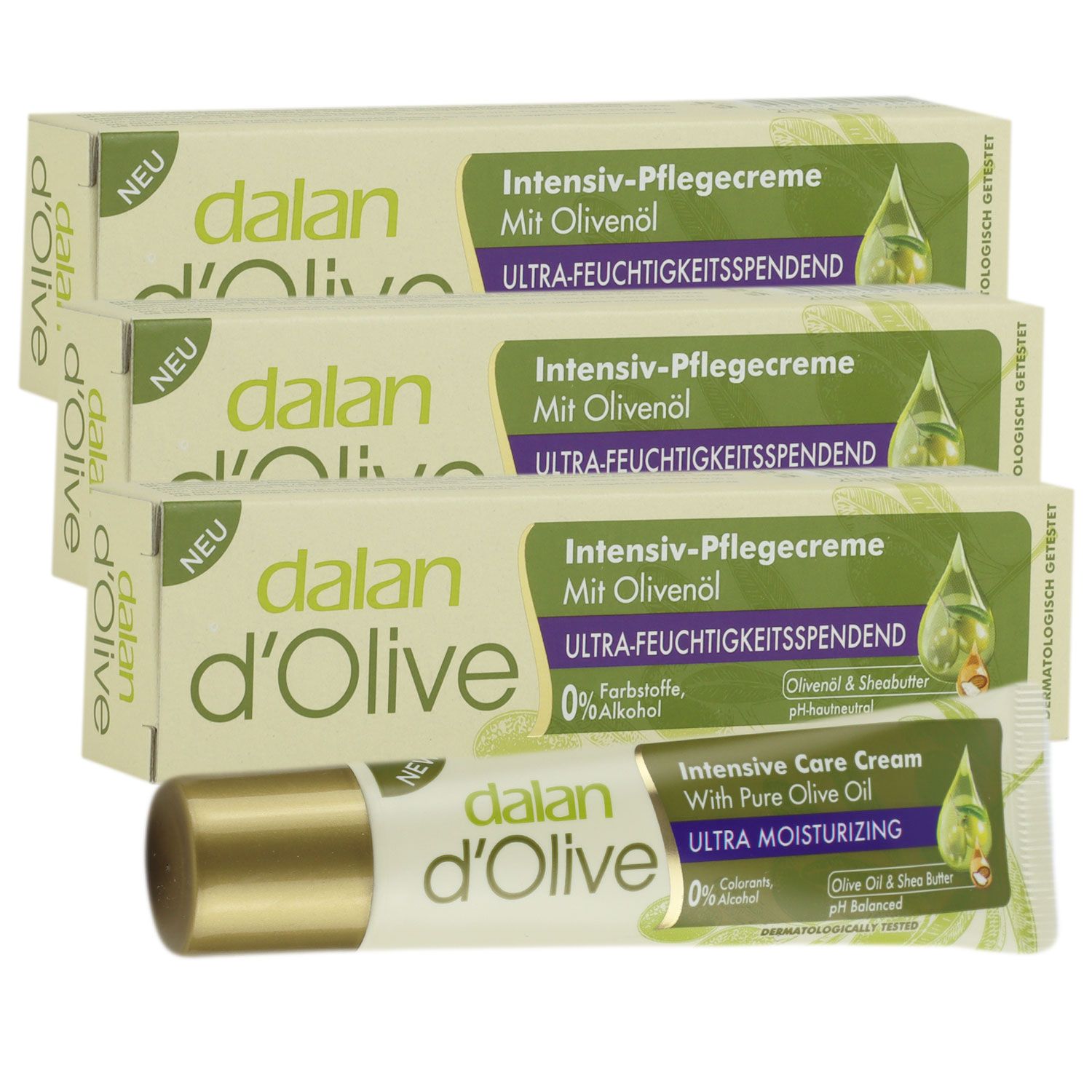 Dalan D Olive Olivenöl Intensiv Handcreme 3 x 20 ml