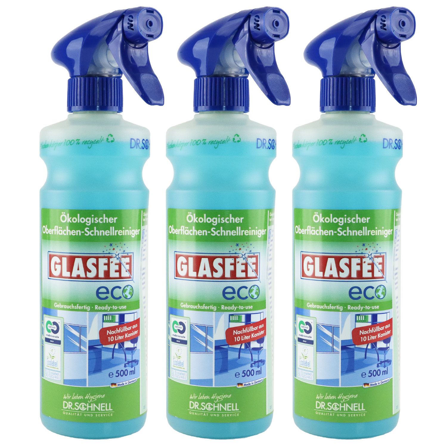 Dr Schnell Glasfee Eco X Ml Glasreiniger Mit Spr Hkopf Spray Set