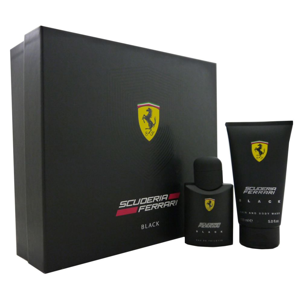 Ferrari Scuderia Black Set Ml Edt Ml Hair Body Sg Bei Riemax