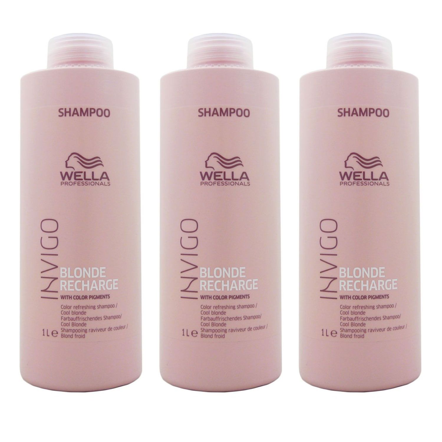 Wella INVIGO Blonde Recharge 3 X 1000 Ml Shampoo Set Bei Riemax