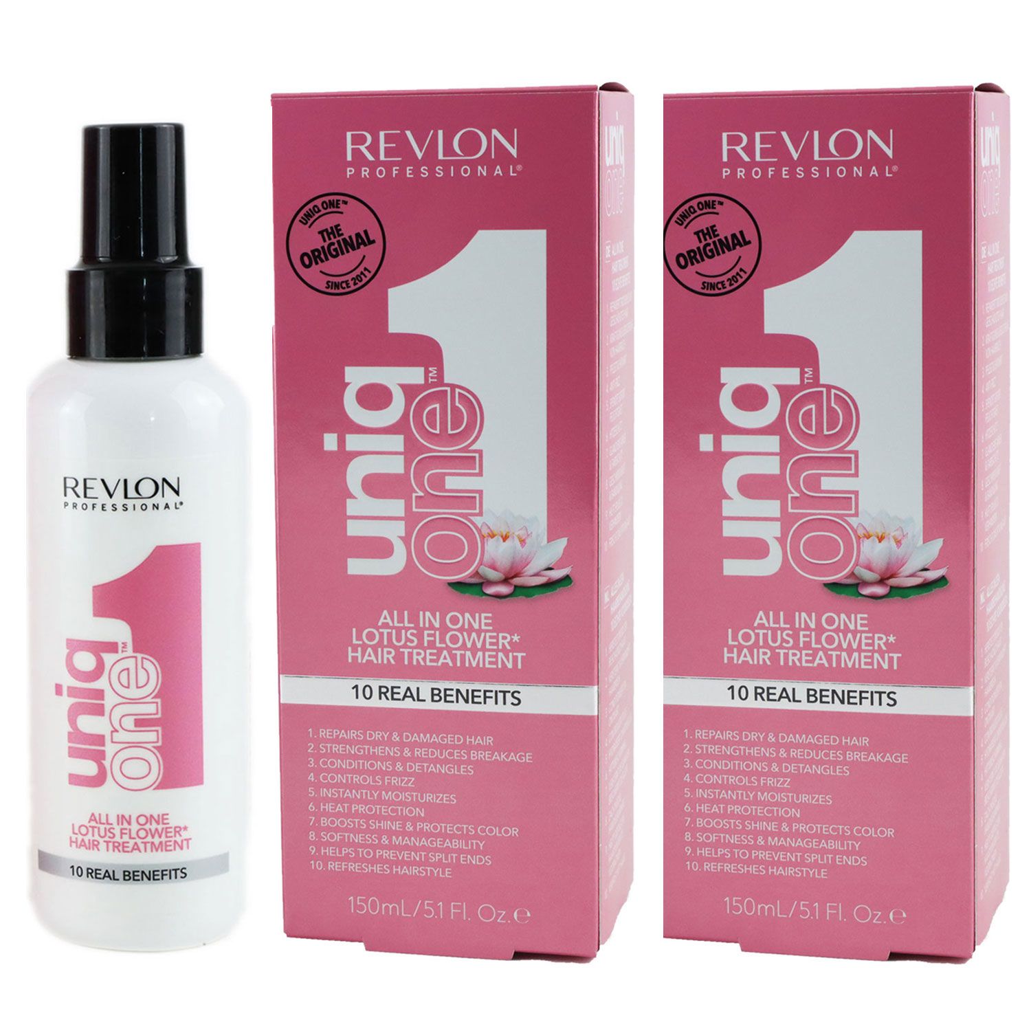 2 x Revlon uniq one Lotus Flower Hair Treatment 150 ml bei