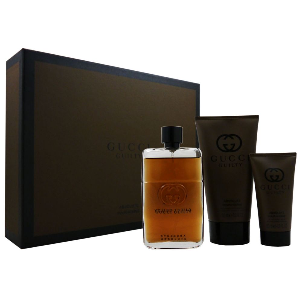 Gucci Guilty Absolute Pour Homme Set 90ml Edp And 150ml Sg And 50ml Asb Bei Riemax