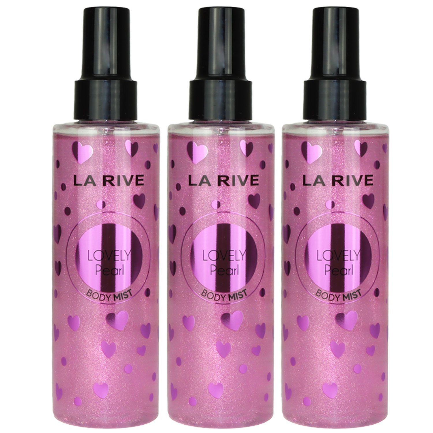 La Rive Shimmer Mist Lovely Pearl 3 X 200 Ml Body Mist